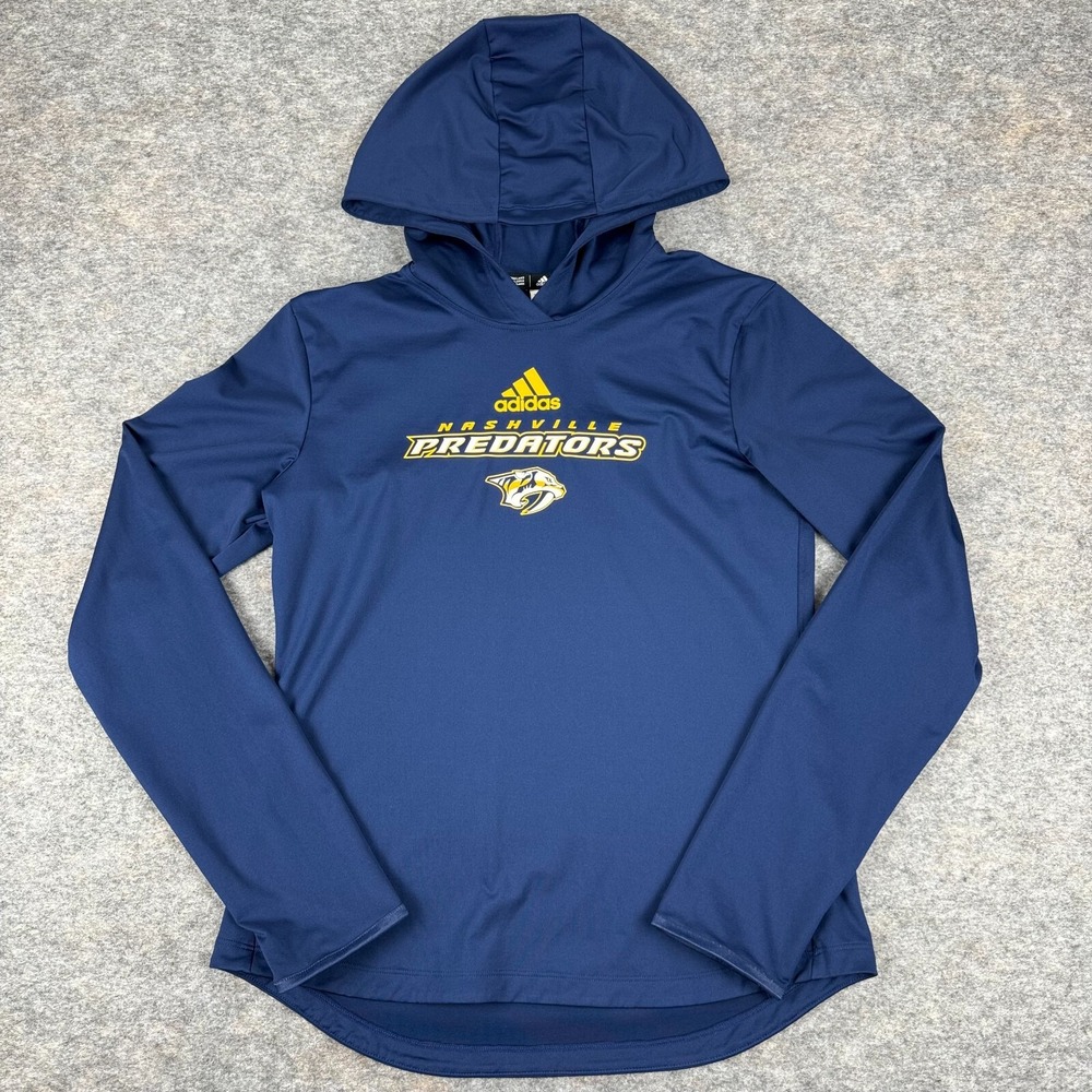 Adidas Aeroready Nashville Predators Hoodie Pullover Shirt‎ Blue Womens Small S
